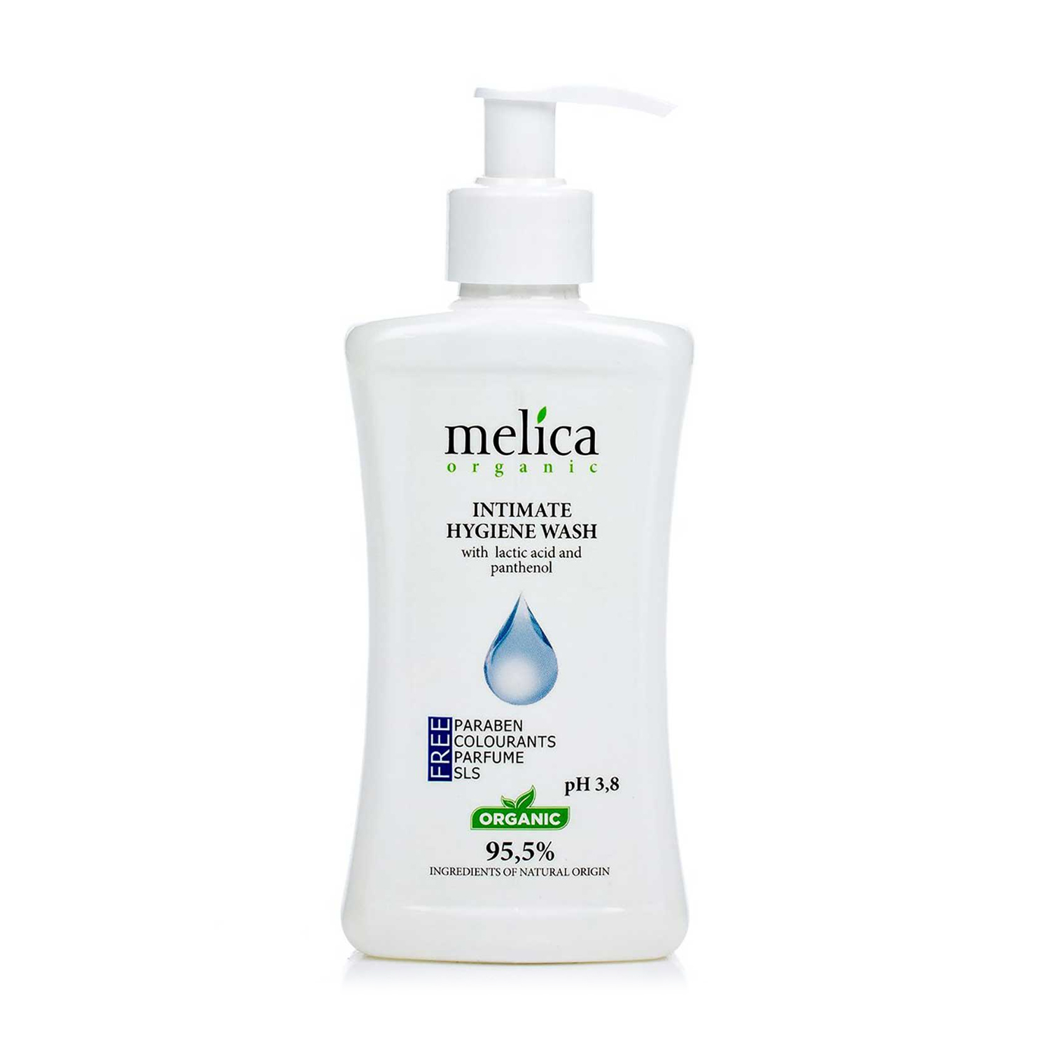 Засіб для інтимної гігієни Melica Organic Intimate Hygiene Wash, з молочною кислотою та пaнтeнoлoм, 300 мл
